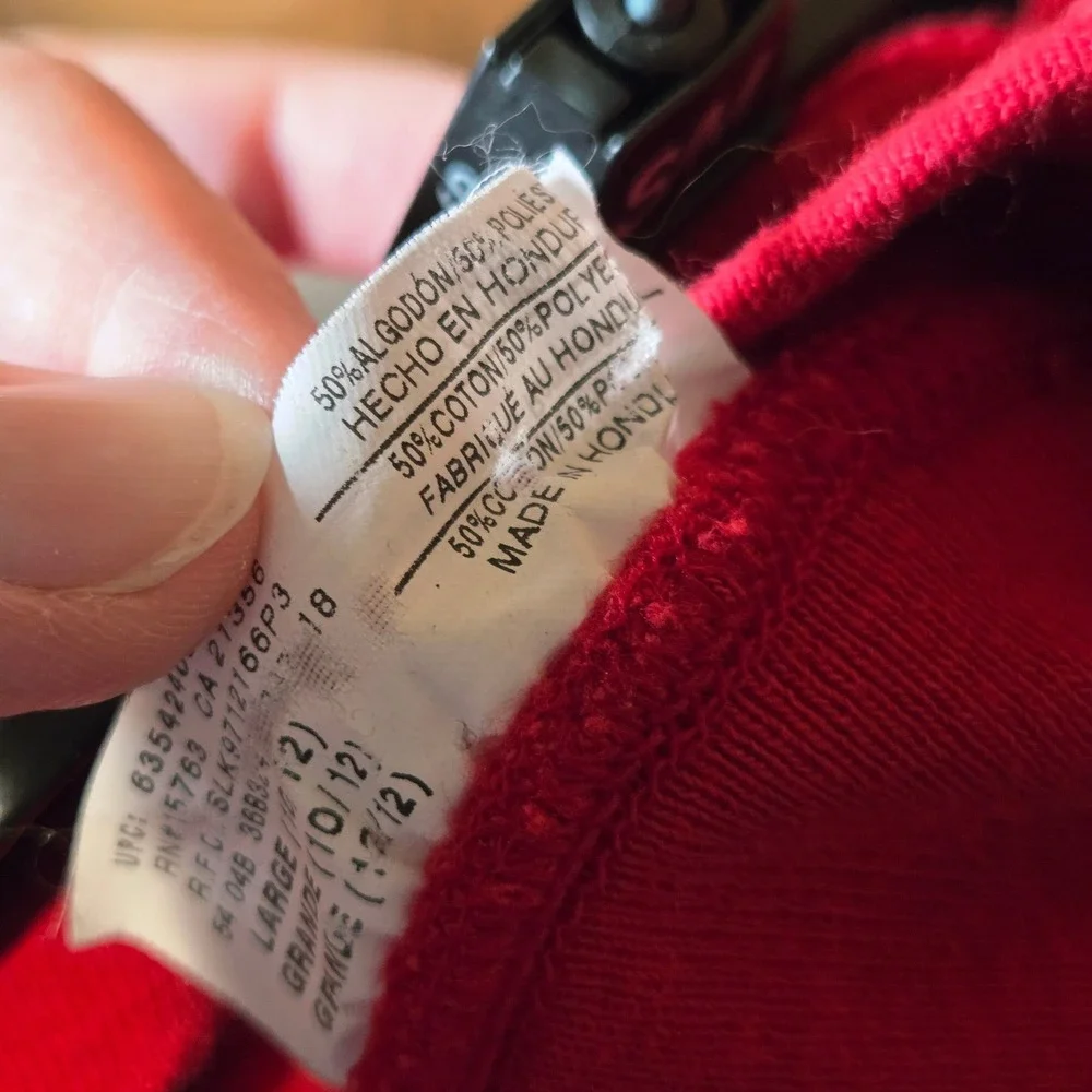 Hanes vibrant red